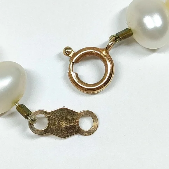 Pearl 14K Yellow Gold Necklace - Picture 3 of 9